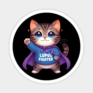 Cute Cat Lupus Fighter: A Feline Warrior's Tale Magnet